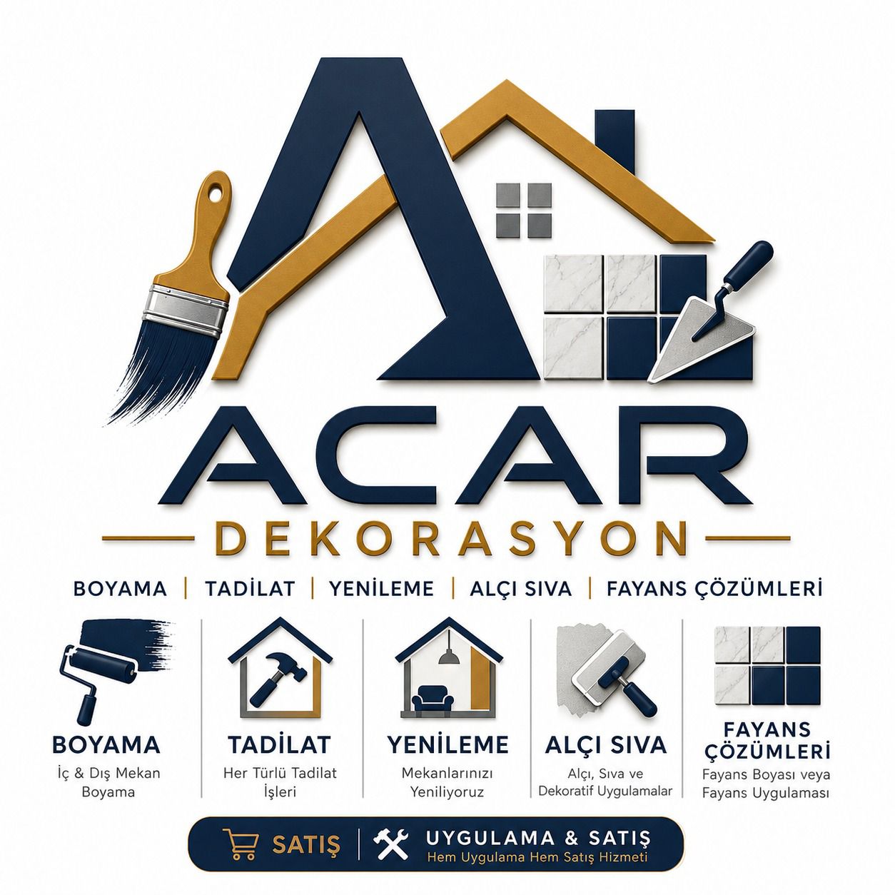 Acar Design — Boyama, Tadilat, Yenileme, Alçı Sıva, Fayans Çözümleri