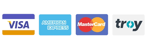 Visa, American Express, Mastercard, Troy
